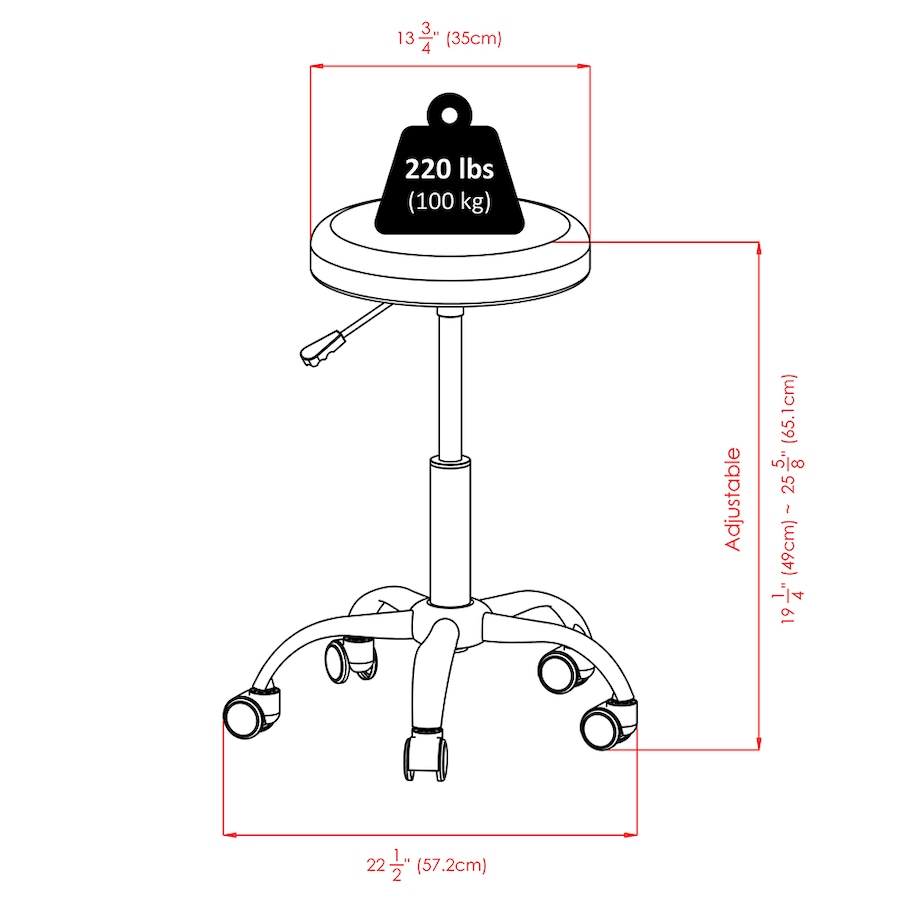 Image 724600_ALTMORE5.jpg, Product 724-600 / Price $109.99, Winsome Clyde Adjustable Cushion Seat Swivel Stool (Charcoal and Chrome) from Winsome on TSC.ca's Home & Garden department