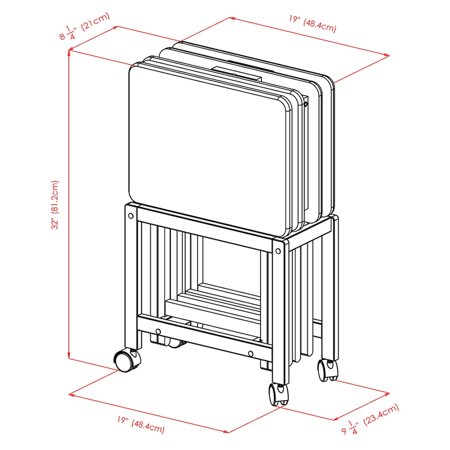 Image 724601_ALTMORE5.jpg, Product 724-601 / Price $159.99, Winsome Allen 5-Piece Snack Table Set (Coffee) from Winsome on TSC.ca's Home & Garden department
