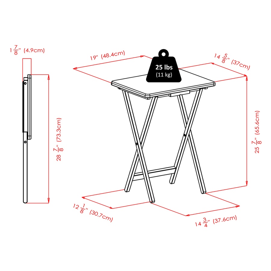 Image 724615_ALTMORE4.jpg, Product 724-615 / Price $149.99, Winsome Alex Five-Piece Snack Table Set (Black) from Winsome on TSC.ca's Home & Garden department