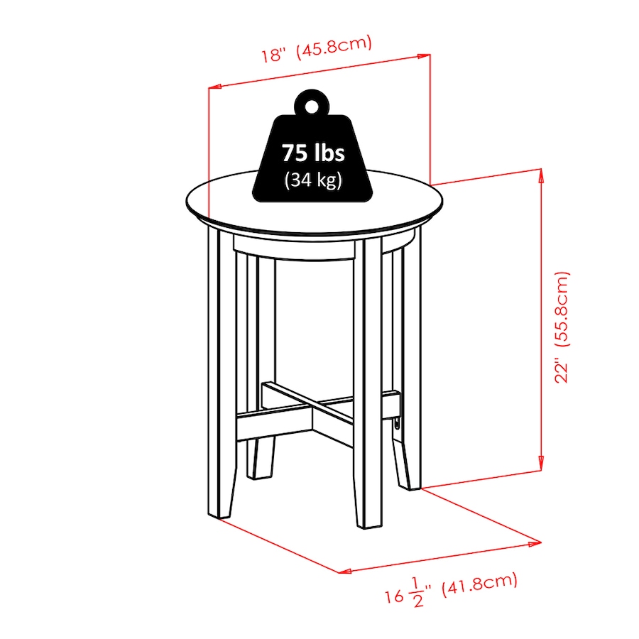 Image 724617_ALTMORE5.jpg, Product 724-617 / Price $119.99, Winsome Toby Round Accent End Table (Espresso) from Winsome on TSC.ca's Home & Garden department