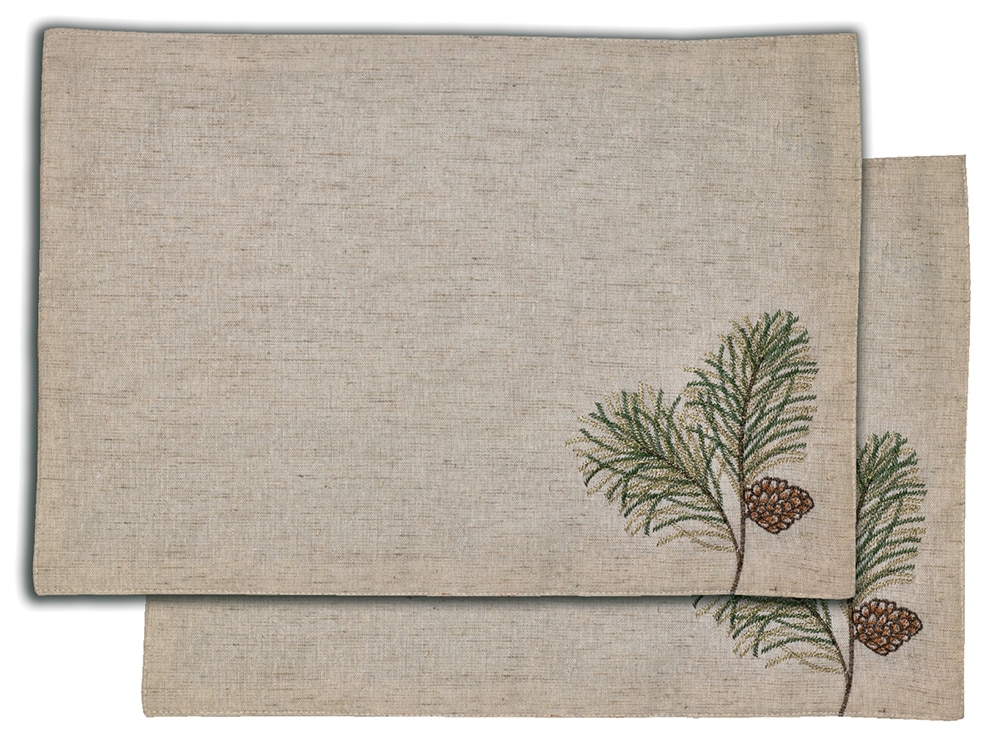 Kitchen Tabletop Bar Table Linens Placemats Mera Linens Pine   724660 