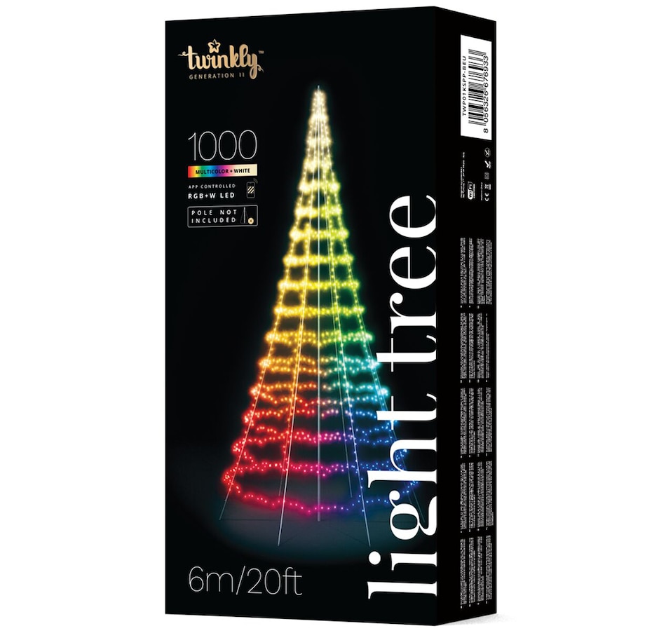 Image 724693.jpg, Product 724-693 / Price $799.00, Twinkly Light Tree (1,000 RGB+W flagpole Christmas tree, 20', 16 million colours and warm white) from Twinkly on TSC.ca's Home & Garden department