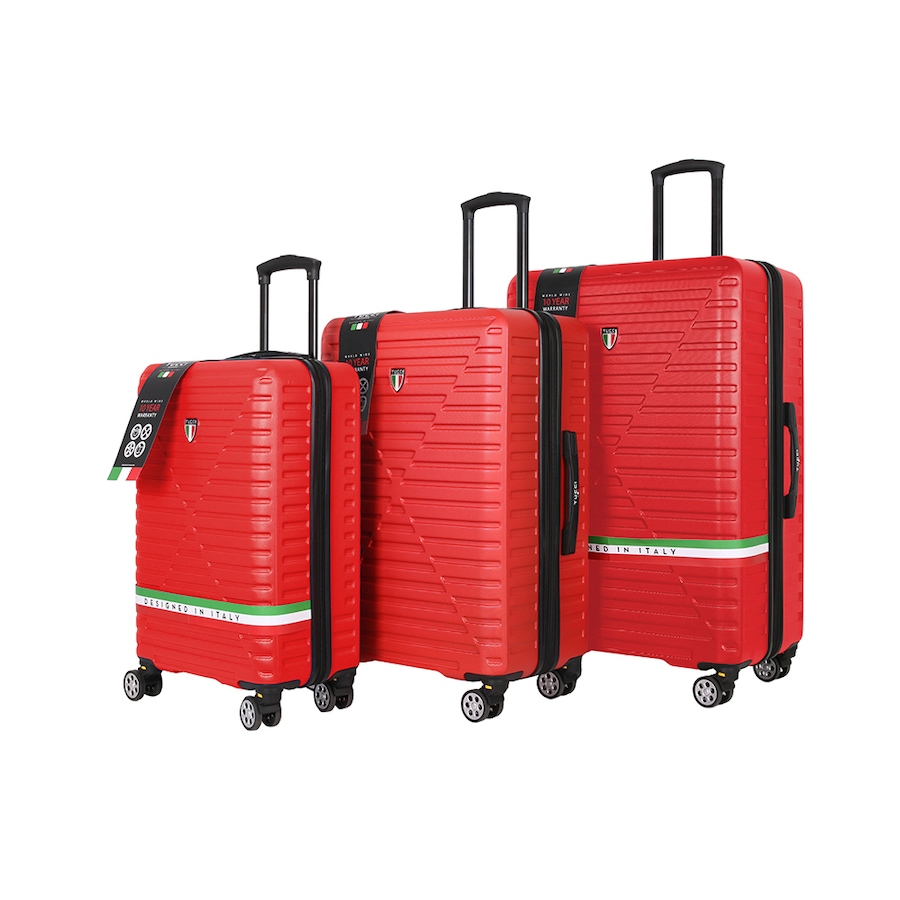 Image 724709_RED.jpg, Product 724-709 / Price $749.99, Tucci Carina 3-Piece Luggage Set (22", 26", and 30") from Tucci on TSC.ca's Home & Garden department