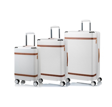 Champs Luggage Vintage III Collection 3-Piece Hard Side Spinner Expandable Luggage Set