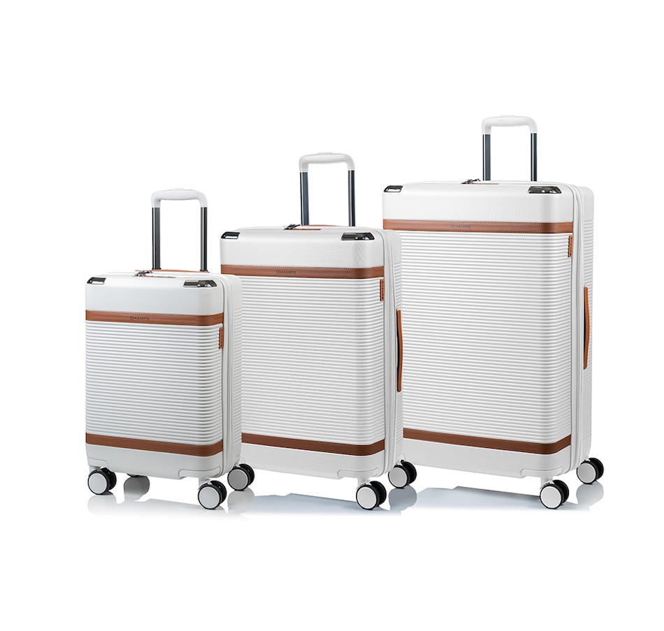 Image 724725_IVR.jpg, Product 724-725 / Price $699.99, Champs Luggage Vintage III Collection 3-Piece Hard Side Spinner Expandable Luggage Set from Champs on TSC.ca's Home & Garden department