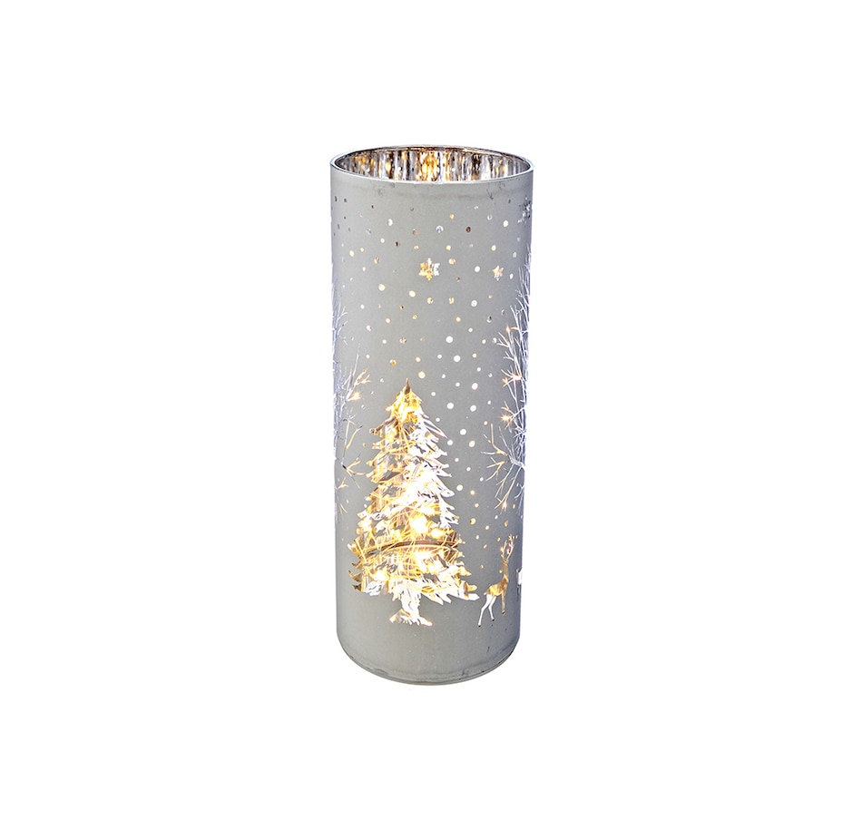 Image 724856.jpg, Product 724-856 / Price $44.00, IH Casa Decor White Tree LED Cylinder Glass Stand (Set of 2) from IH Casa Decor on TSC.ca's Home & Garden department