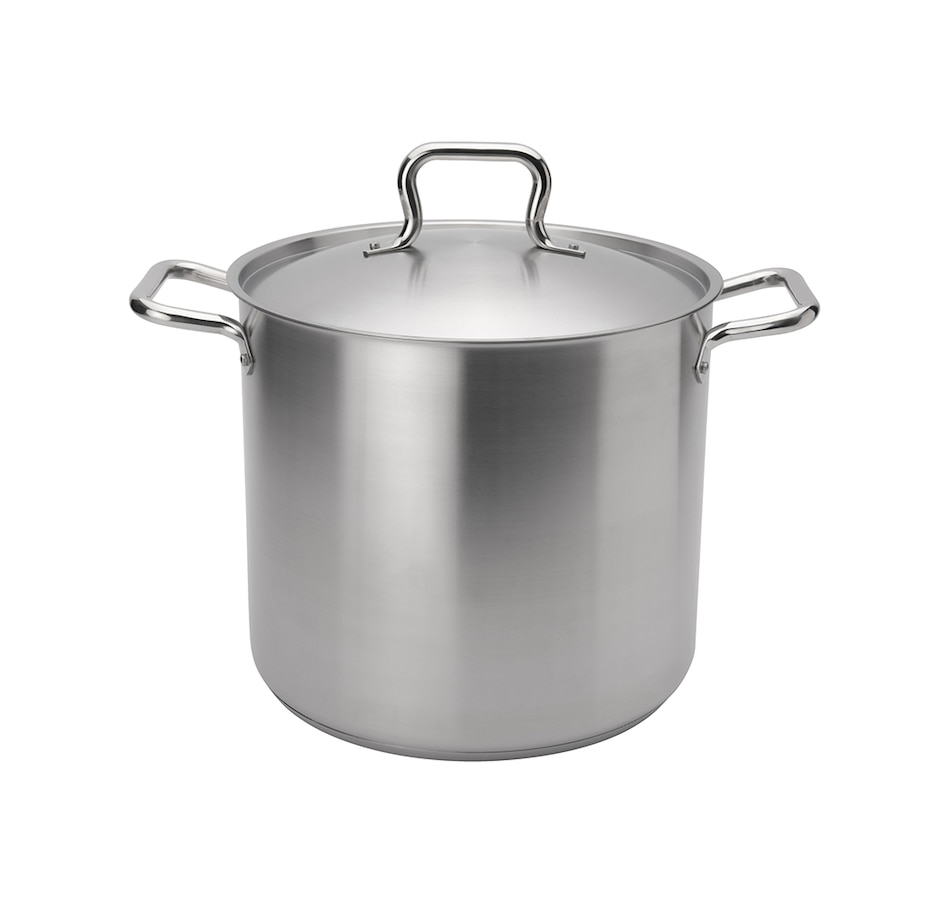 Image 724992.jpg, Product 724-992 / Price $180.60, Elements by Browne 16-Quart Stainless Steel Stock Pot with Cover from Browne on TSC.ca's Kitchen department