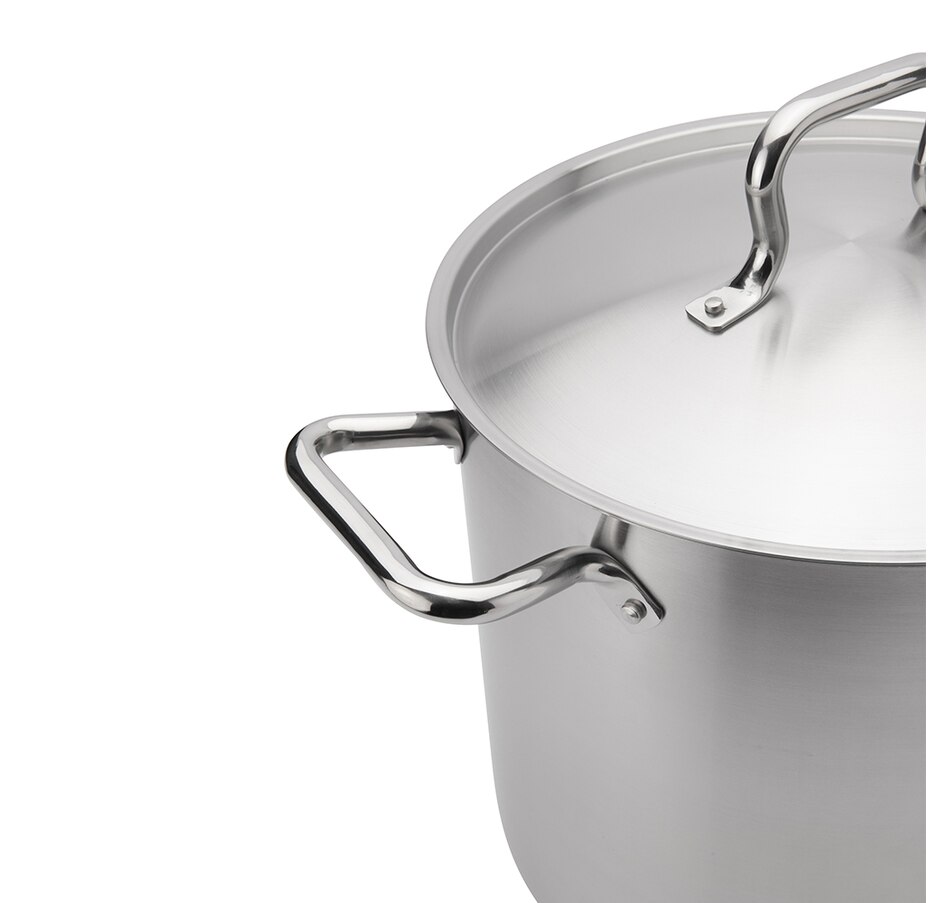 Image 724992_ALTMORE1.jpg, Product 724-992 / Price $180.60, Elements by Browne 16-Quart Stainless Steel Stock Pot with Cover from Browne on TSC.ca's Kitchen department