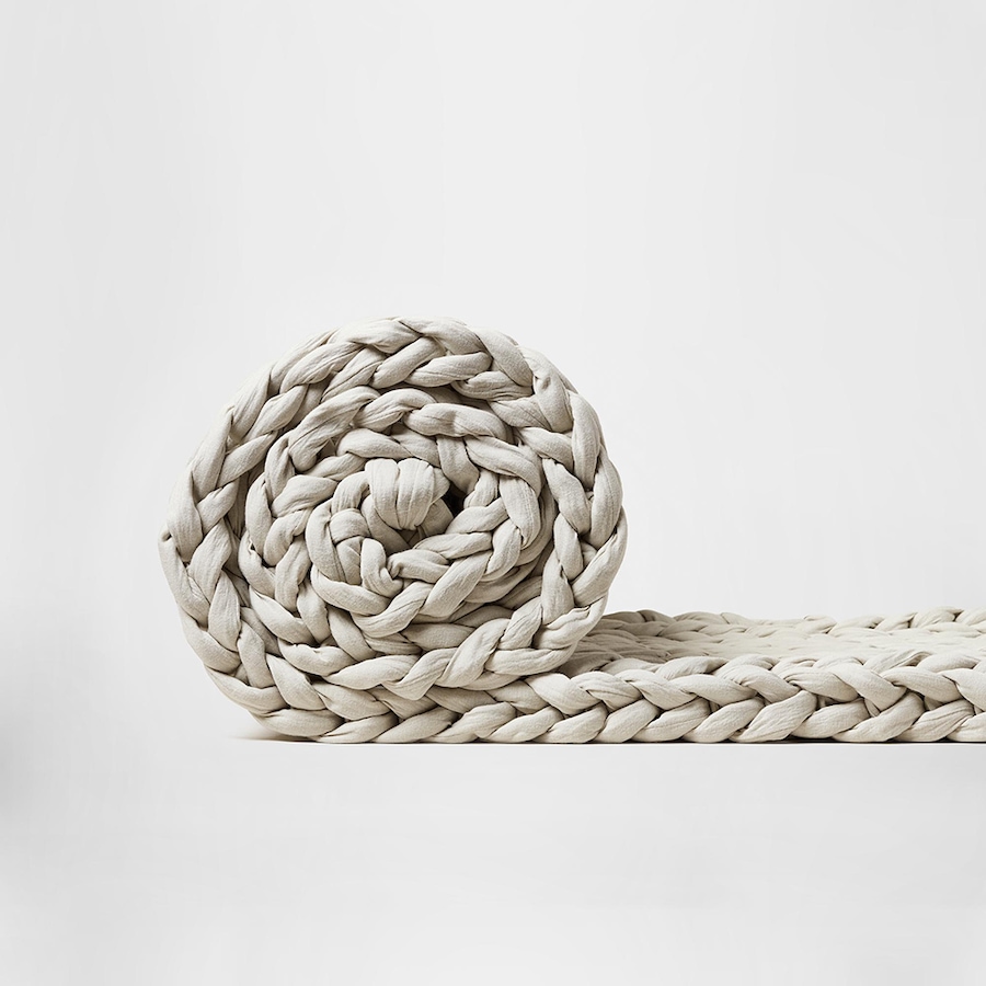 Image 725001_ALTMORE5.jpg, Product 725-001 / Price $171.00 - $288.00, Silk & Snow Natural Cotton Hand-Knitted Weighted Blanket from Silk & Snow on TSC.ca's Home & Garden department