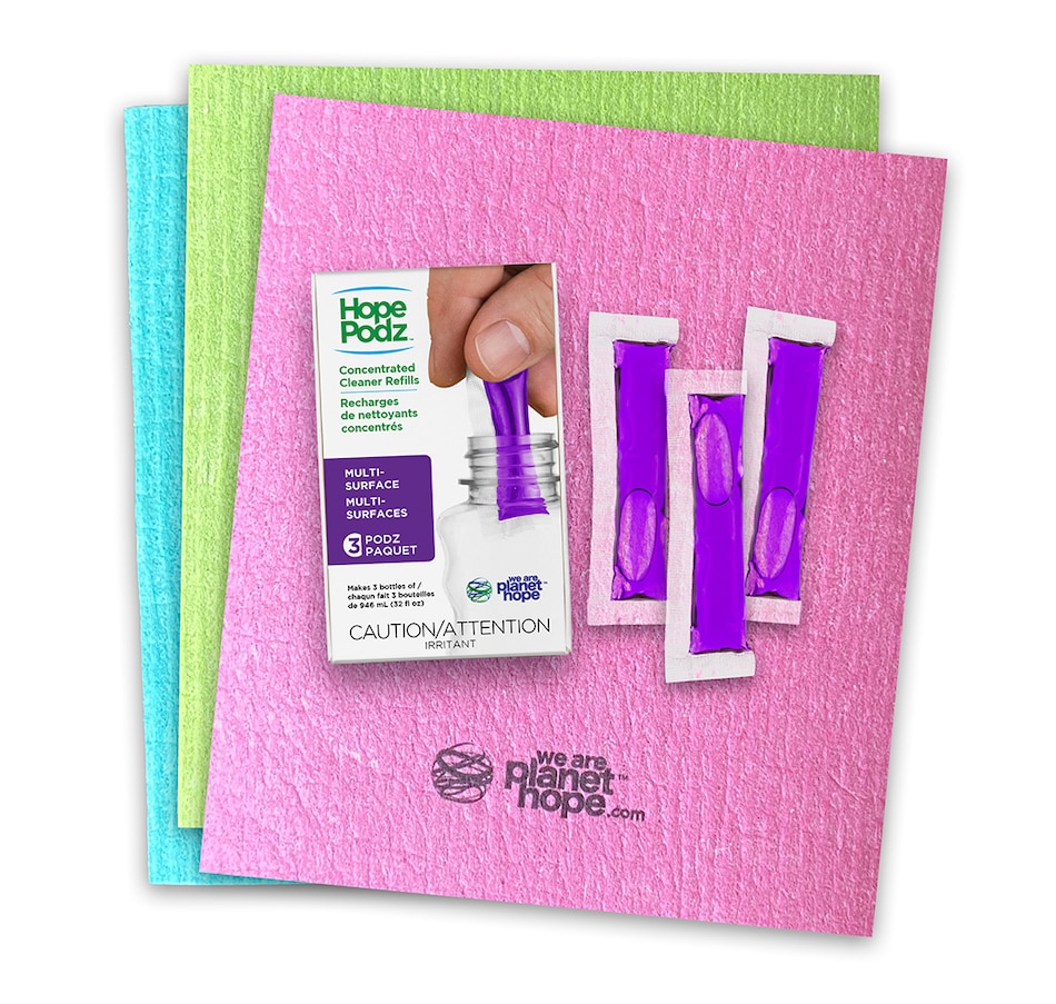 Image 725011.jpg, Product 725-011 / Price $27.00, HopePodz All-Surface Liquid Concentrate (3 Podz and 3 HopeTowelz) from HopePodz & Truearth on TSC.ca's Home & Garden department