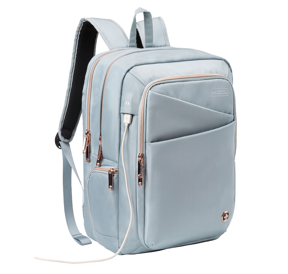 Image 725029_ALTMORE1.jpg, Product 725-029 / Price $169.99, Swissdigital Design Katy Rose Backpack with Apple Find My (teal blue) from Swissdigital on TSC.ca's Home & Garden department