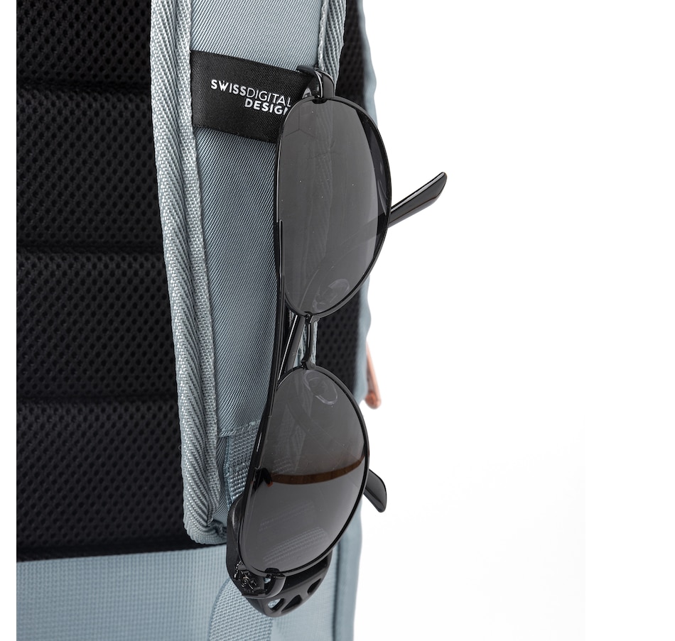 Image 725029_ALTMORE23.jpg, Product 725-029 / Price $169.99, Swissdigital Design Katy Rose Backpack with Apple Find My (teal blue) from Swissdigital on TSC.ca's Home & Garden department