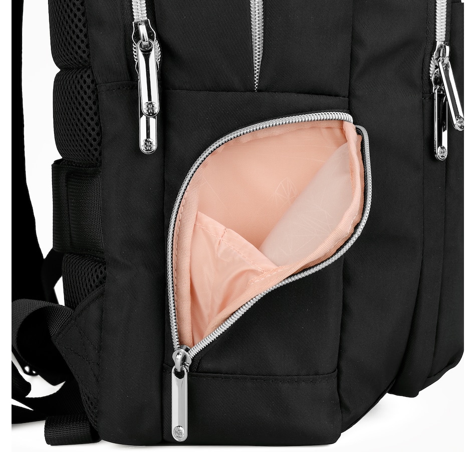 Image 725030_ALTMORE13.jpg, Product 725-030 / Price $169.99, Swissdigital Design Katy Rose Backpack with Apple Find My (rose/black platinum) from Swissdigital on TSC.ca's Home & Garden department