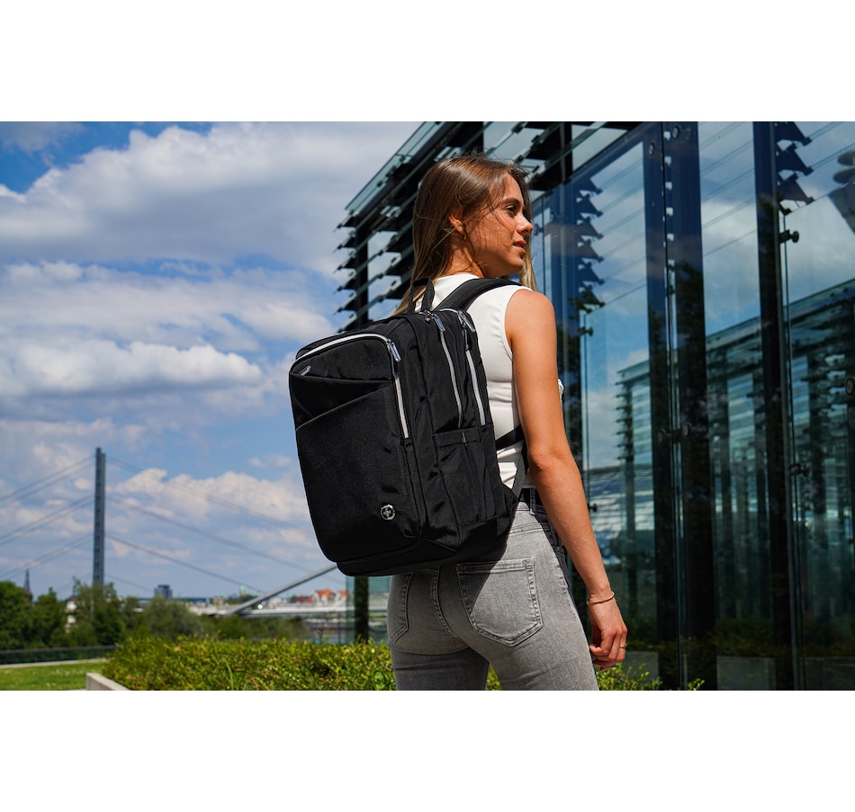 Image 725030_ALTMORE21.jpg, Product 725-030 / Price $169.99, Swissdigital Design Katy Rose Backpack with Apple Find My (rose/black platinum) from Swissdigital on TSC.ca's Home & Garden department