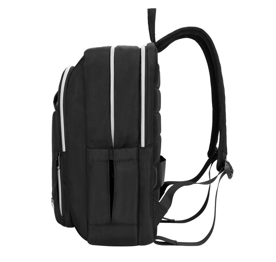 Image 725030_ALTMORE3.jpg, Product 725-030 / Price $169.99, Swissdigital Design Katy Rose Backpack with Apple Find My (rose/black platinum) from Swissdigital on TSC.ca's Home & Garden department