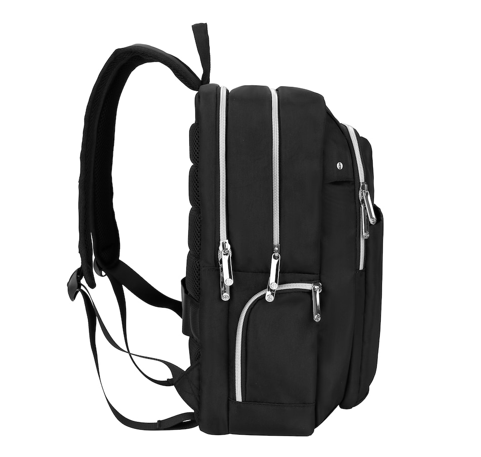 Image 725030_ALTMORE4.jpg, Product 725-030 / Price $169.99, Swissdigital Design Katy Rose Backpack with Apple Find My (rose/black platinum) from Swissdigital on TSC.ca's Home & Garden department