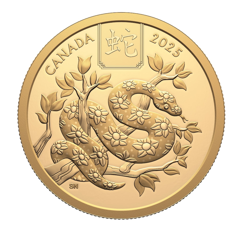 Image 725044.jpg, Product 725-044 / Price $2,388.88, 2025 $100 Fine Gold Coin - Lunar Year of the Snake from The Coin Show with Steven Bromberg on TSC.ca's Coins department