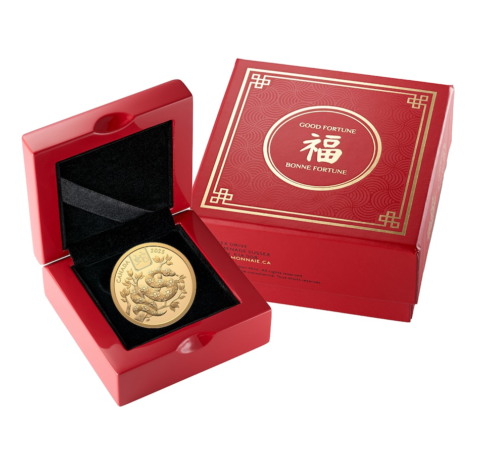 Image 725044_ALTMORE2.jpg, Product 725-044 / Price $2,388.88, 2025 $100 Fine Gold Coin - Lunar Year of the Snake from The Coin Show with Steven Bromberg on TSC.ca's Coins department