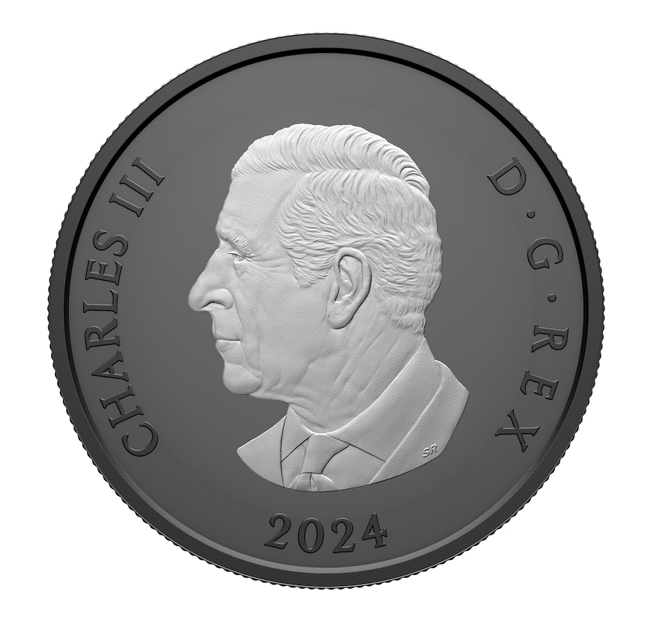 Image 725045_ALTMORE1.jpg, Product 725-045 / Price $124.95, 2024 $20 Fine Silver Coin with Black Rhodium Plating: Discovering Dinosaurs - Royal Horned Face from The Coin Show with Steven Bromberg on TSC.ca's Coins department