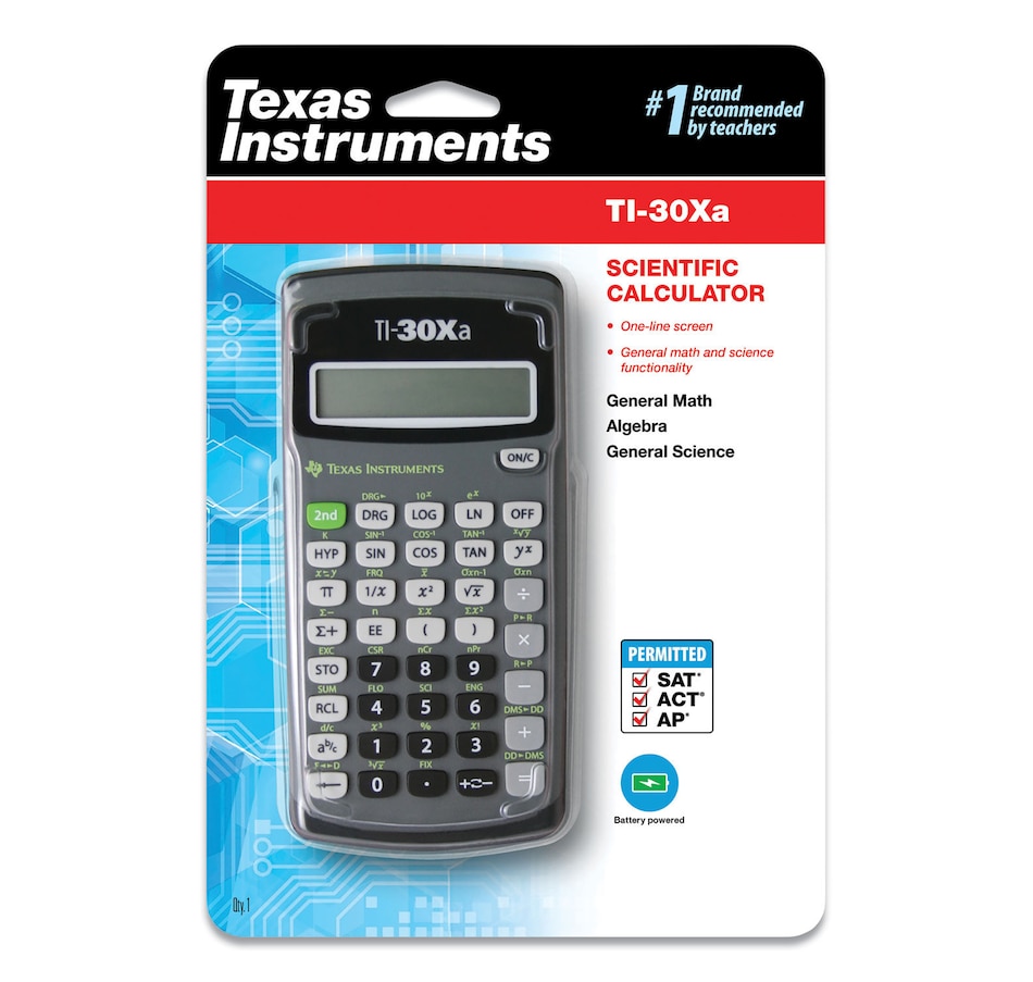 Image 725056_ALTMORE3.jpg, Product 725-056 / Price $14.99, Texas Instruments TI-30XA Student Scientific Calculator from Texas Instruments on TSC.ca's Home & Garden department