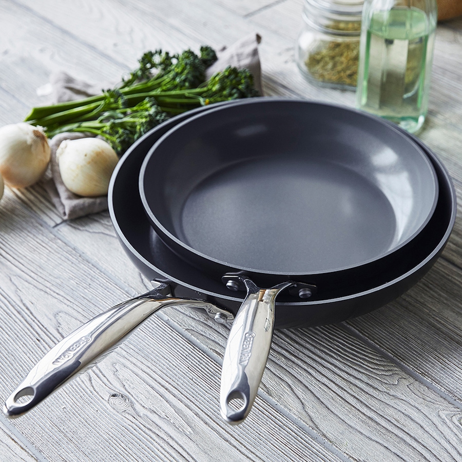 Image 725105_ALTMORE1.jpg, Product 725-105 / Price $99.99, GreenPan Valencia Pro Hard Anodized 20-cm and 26-cm Frying Pan Set from GreenPan on TSC.ca's Kitchen department