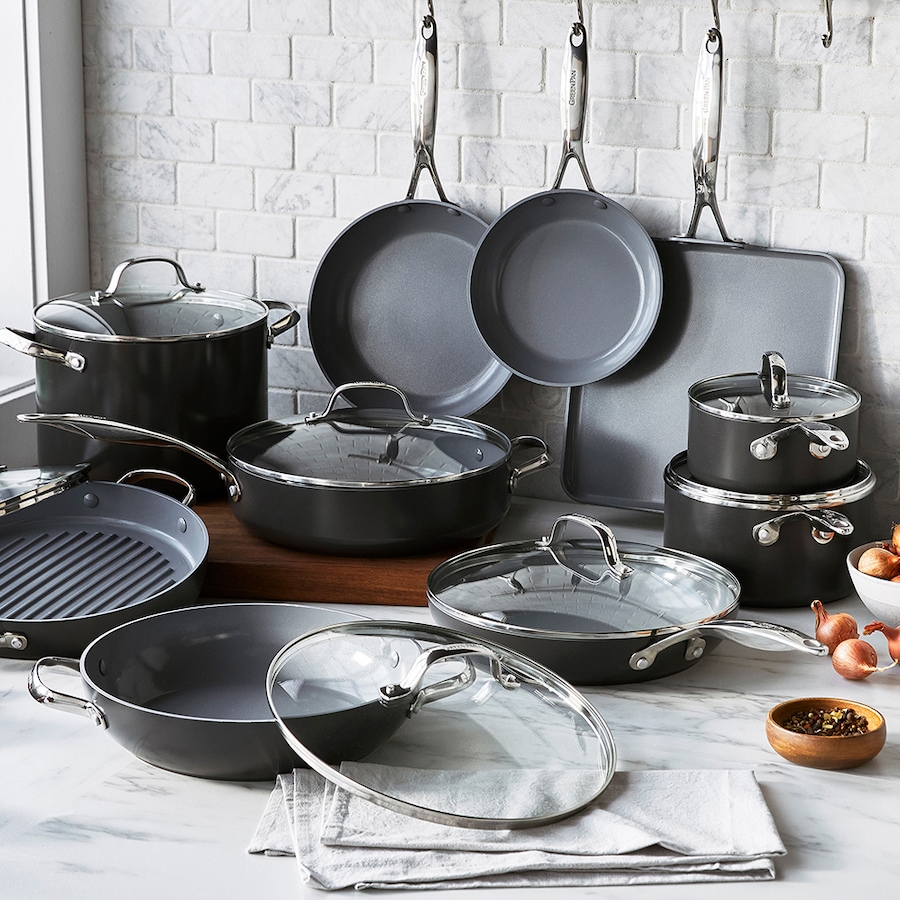 Image 725105_ALTMORE8.jpg, Product 725-105 / Price $99.99, GreenPan Valencia Pro Hard Anodized 20-cm and 26-cm Frying Pan Set from GreenPan on TSC.ca's Kitchen department