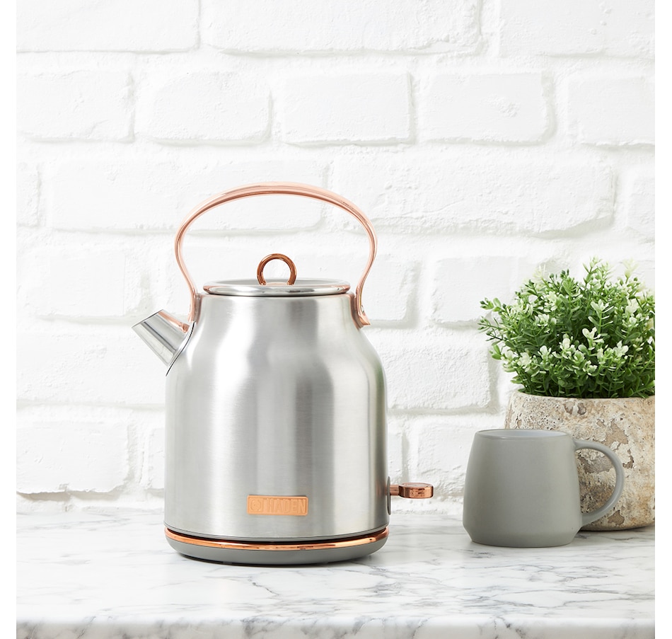 HADEN Heritage Pebble Grey Electric Tea Kettle + Reviews