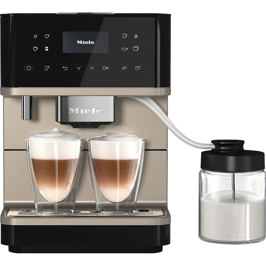 Image 725143_ALTMORE1.jpg, Product 725-143 / Price $2,999.99, Miele CM 6360 Milk Perfection Superautomatic Countertop Coffee Machine with Clean Steel Metallic Finish from Miele on TSC.ca's Kitchen department