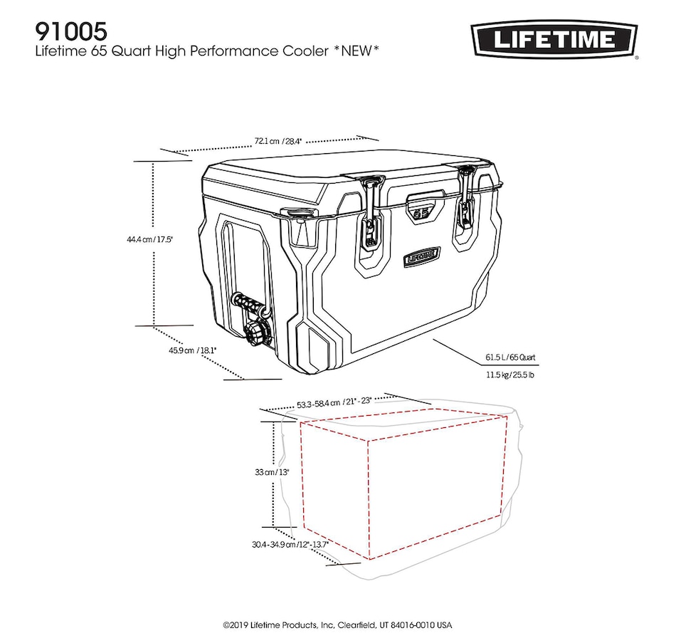 Image 725150_ALTMORE4.jpg, Product 725-150 / Price $369.99, Lifetime 65-Quart High Performance Cooler from Lifetime on TSC.ca's Home & Garden department