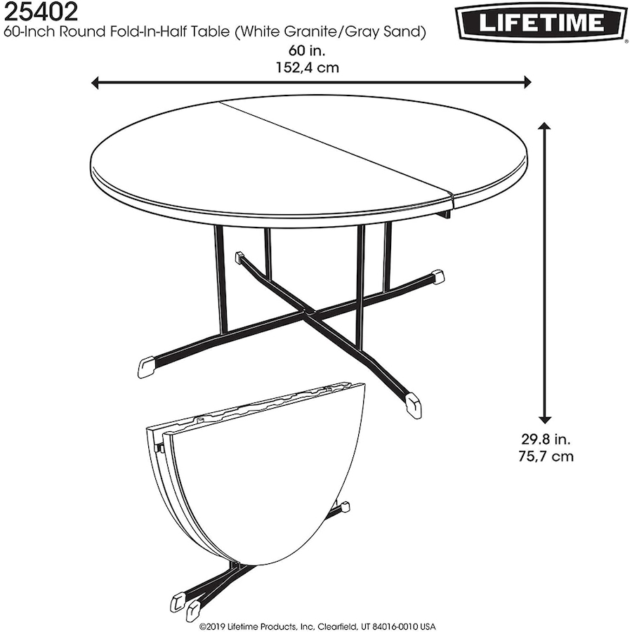 Image 725151_ALTMORE4.jpg, Product 725-151 / Price $349.99, Lifetime 60" Round Fold-in-Half Table (Commercial) from Lifetime on TSC.ca's Home & Garden department