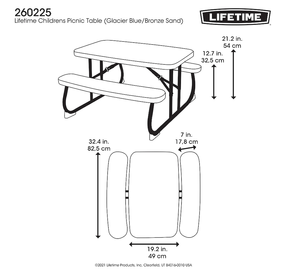 Image 725156_ALTMORE5.jpg, Product 725-156 / Price $139.99, Lifetime Kids 32.5" Outdoor Play Table from Lifetime on TSC.ca's Home & Garden department