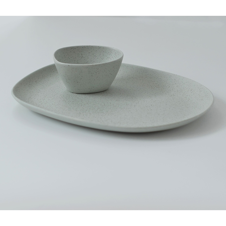 Image 725179.jpg, Product 725-179 / Price $30.99, Della Terra Serving Plate/Rectangular Platter with Bowl (service for 1) from Della Terra on TSC.ca's Kitchen department