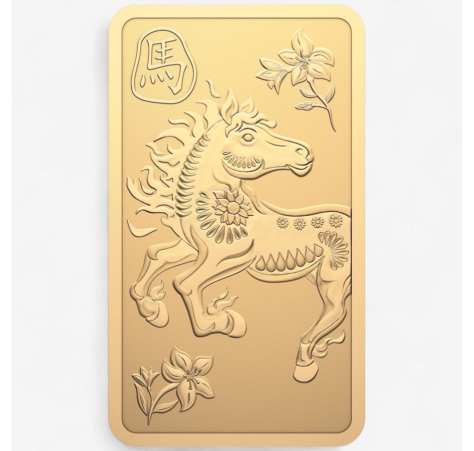 Image 725206_ALTMORE1.jpg, Product 725-206 / Price $2,719.95, 2026 .9999 Fine 10 Gram Gold Bar Year of the Horse from Royal Canadian Mint (RCM) on TSC.ca's Coins department