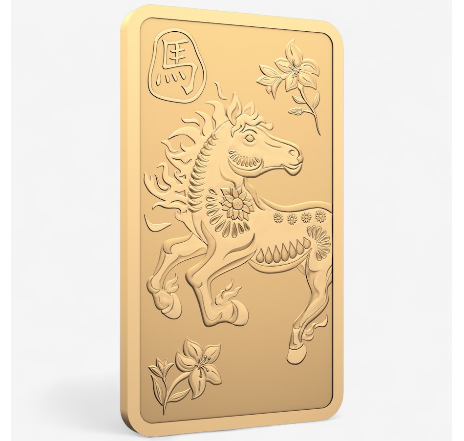 Image 725206_ALTMORE3.jpg, Product 725-206 / Price $2,719.95, 2026 .9999 Fine 10 Gram Gold Bar Year of the Horse from Royal Canadian Mint (RCM) on TSC.ca's Coins department