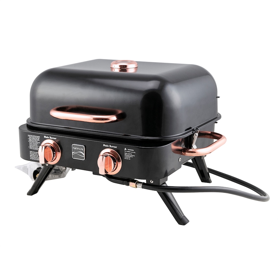 Image 725281_ALTMORE1.jpg, Product 725-281 / Price $329.99, Kenmore Two-Burner Retro Tabletop Gas Grill (black/copper) from Kenmore on TSC.ca's Home & Garden department