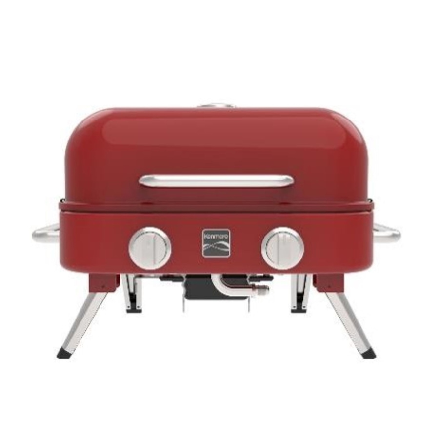 Image 725282_ALTMORE5.jpg, Product 725-282 / Price $329.99, Kenmore Two-Burner Retro Tabletop Gas Grill (red) from Kenmore on TSC.ca's Home & Garden department