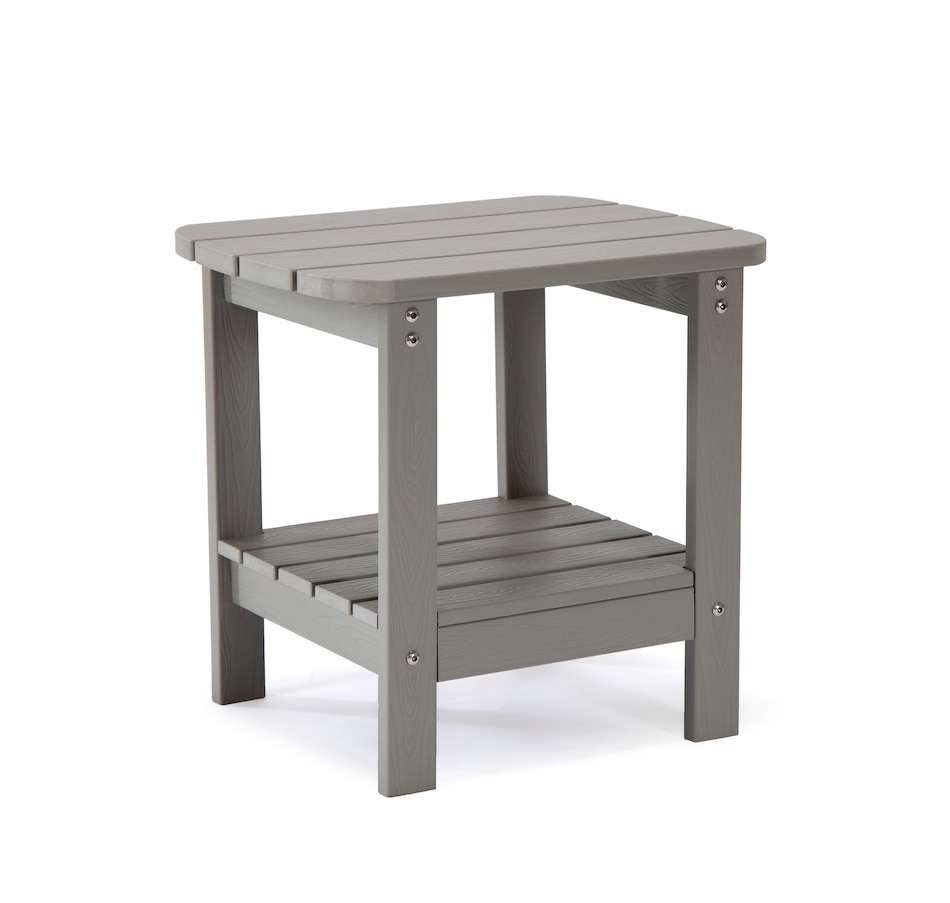 Image 725296.jpg, Product 725-296 / Price $99.99, Tanfly Side Table with Shelf (light grey) from Tanfly on TSC.ca's Home & Garden department