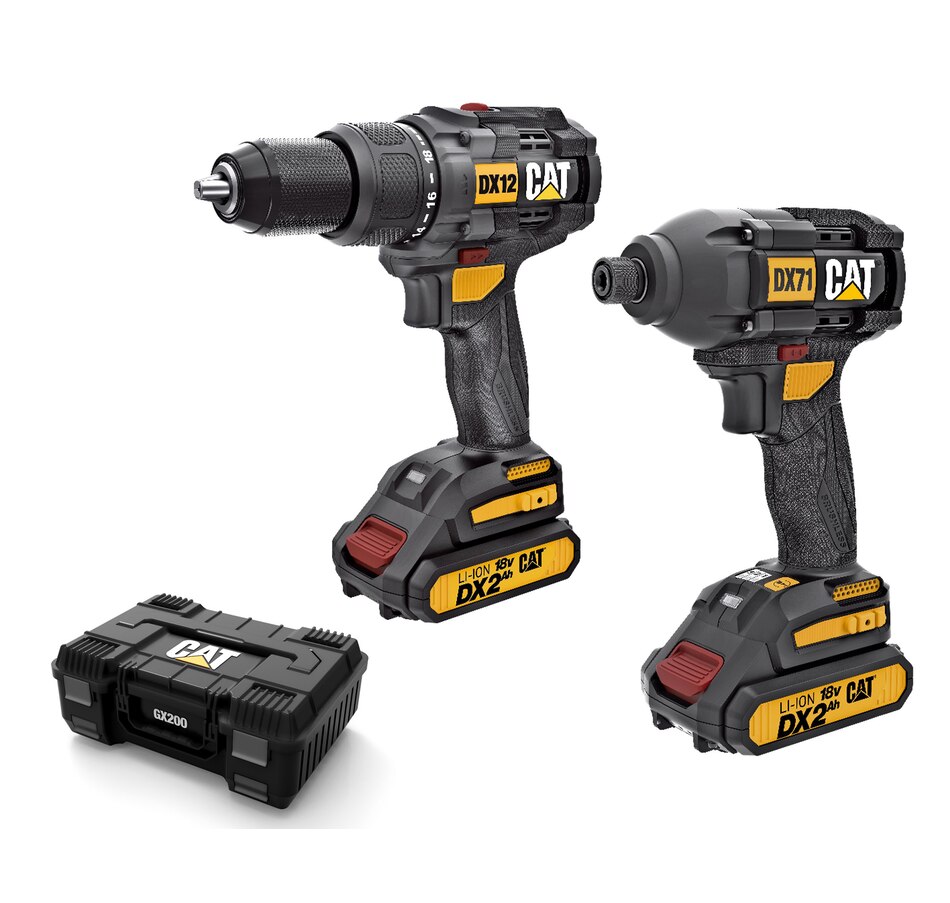 Image 725301.jpg, Product 725-301 / Price $249.99, CAT 18V Brushless Hammer Drill and Impact Driver Kit from CAT on TSC.ca's Home & Garden department