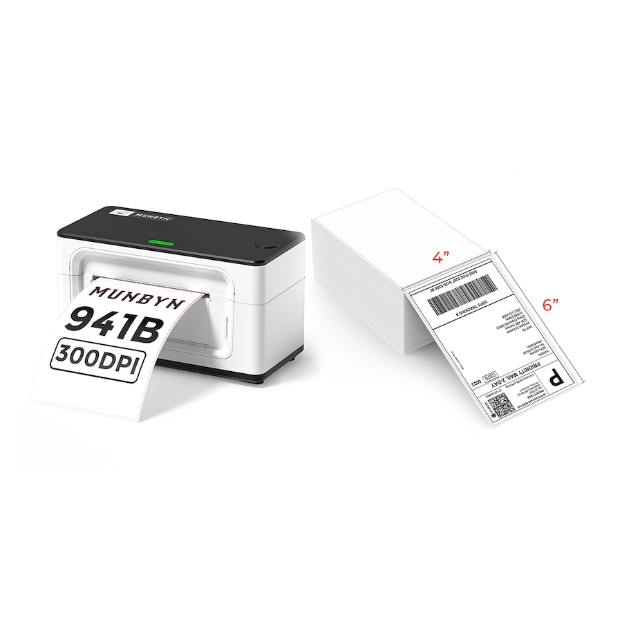Image 725385_ALTMORE1.jpg, Product 725-385 / Price $179.99, MUNBYN Bluetooth Thermal Label Printer RealWriter 941 (white) from MUNBYN on TSC.ca's Electronics department