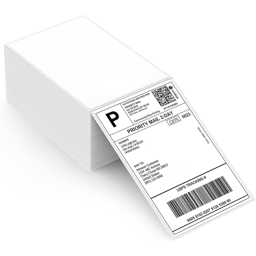 Image 725389_ALTMORE1.jpg, Product 725-389 / Price $35.99, MUNBYN Thermal Labels (4" x 6", white, 1 roll, 500 sheets) from MUNBYN on TSC.ca's Electronics department