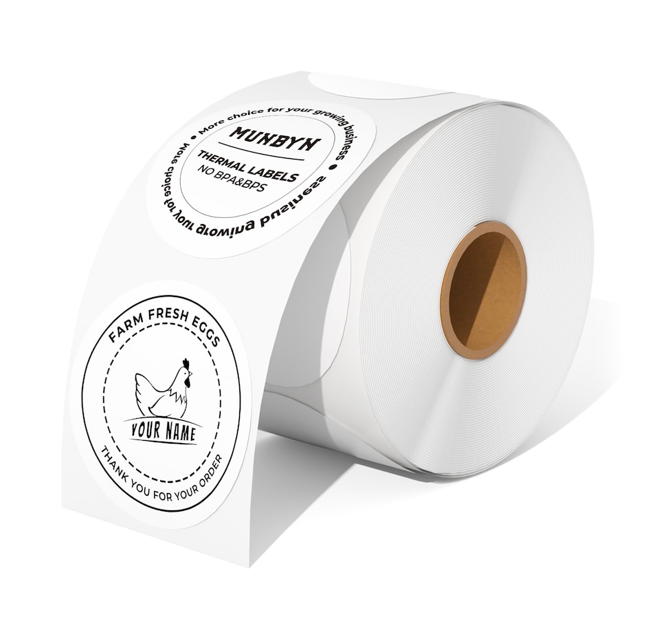 Image 725391.jpg, Product 725-391 / Price $33.99, MUNBYN Thermal Labels (2" circle, white, 2 rolls, 750 sheets/roll) from MUNBYN on TSC.ca's Electronics department
