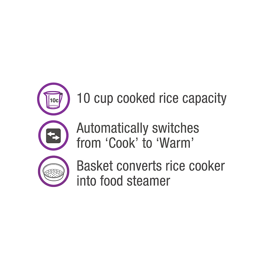Image 725429_ALTMORE5.jpg, Product 725-429 / Price $49.99, Salton Automatic 10-Cup Rice Cooker and Steamer from Salton on TSC.ca's Kitchen department