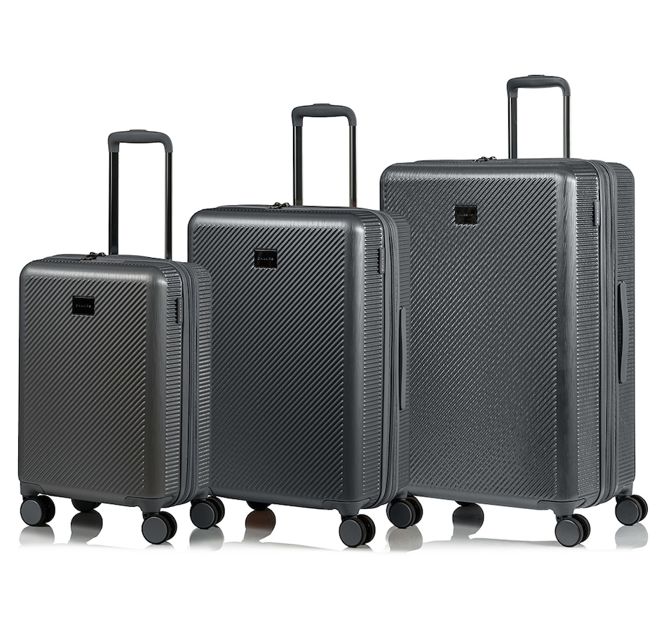 Image 725473_SIL.jpg, Product 725-473 / Price $559.99, Champs Luggage Iconic II Collection 3-Piece Hard-Side Spinner Expandable Luggage Set from Champs on TSC.ca's Home & Garden department