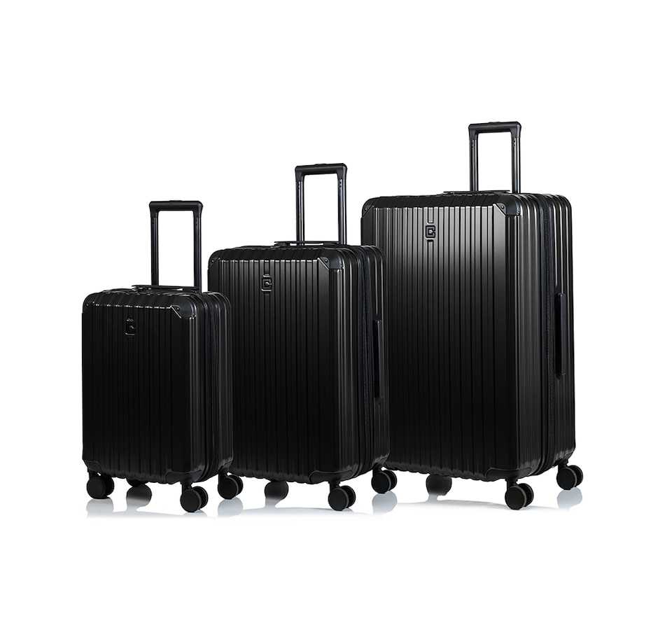 Image 725475_BLK.jpg, Product 725-475 / Price $629.99, Champs Luggage Element Collection 3-Piece Hard-Side Spinner Luggage Set from Champs on TSC.ca's Home & Garden department