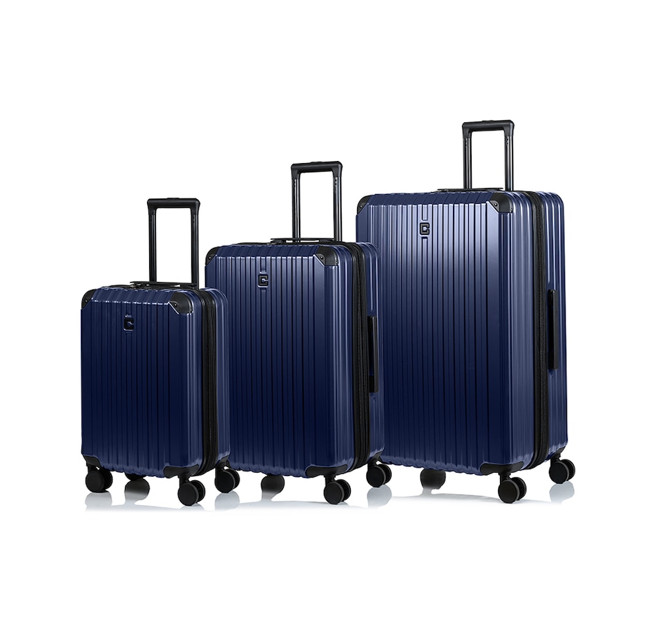 Image 725475_NVY.jpg, Product 725-475 / Price $629.99, Champs Luggage Element Collection 3-Piece Hard-Side Spinner Luggage Set from Champs on TSC.ca's Home & Garden department