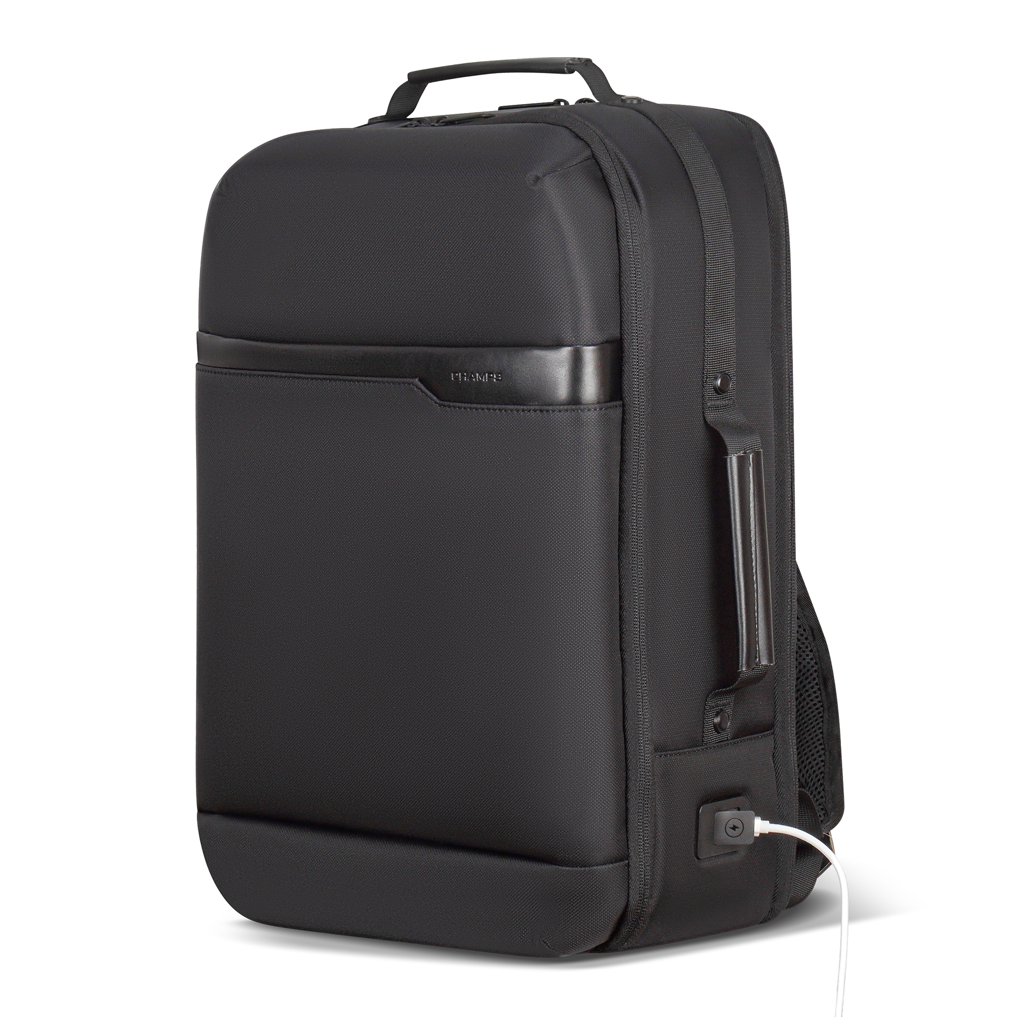 Champs Onyx Travel Backpack with Laptop Sleeve and USB-C Charging