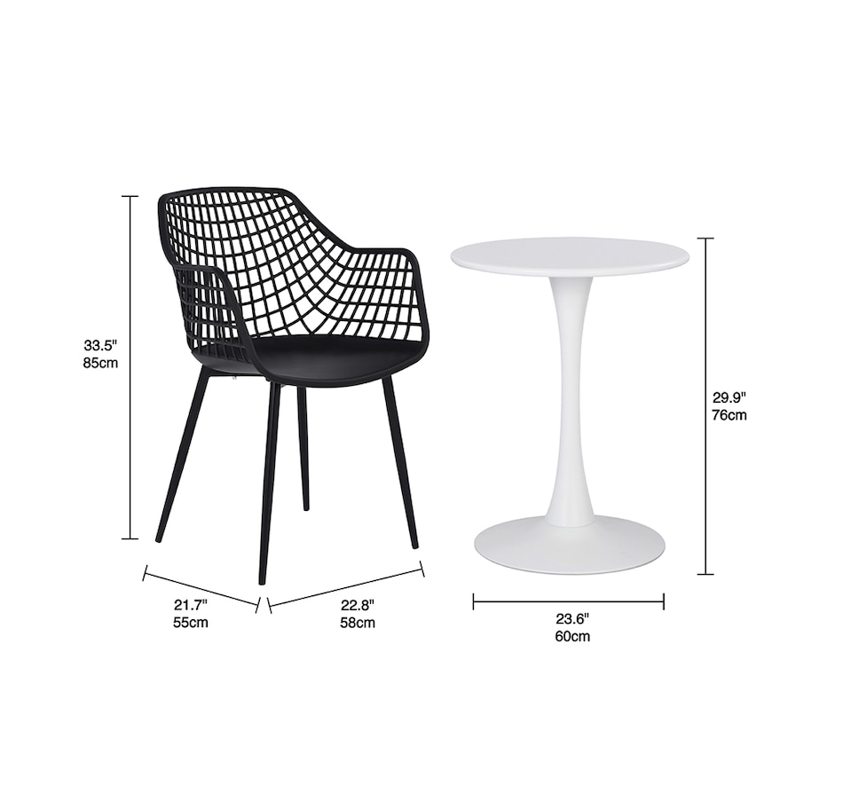 Image 725519_ALTMORE3.jpg, Product 725-519 / Price $399.99, Patioflare Balcony Collection GRS Recycled Plastic Bistro Set from Patioflare on TSC.ca's Home & Garden department