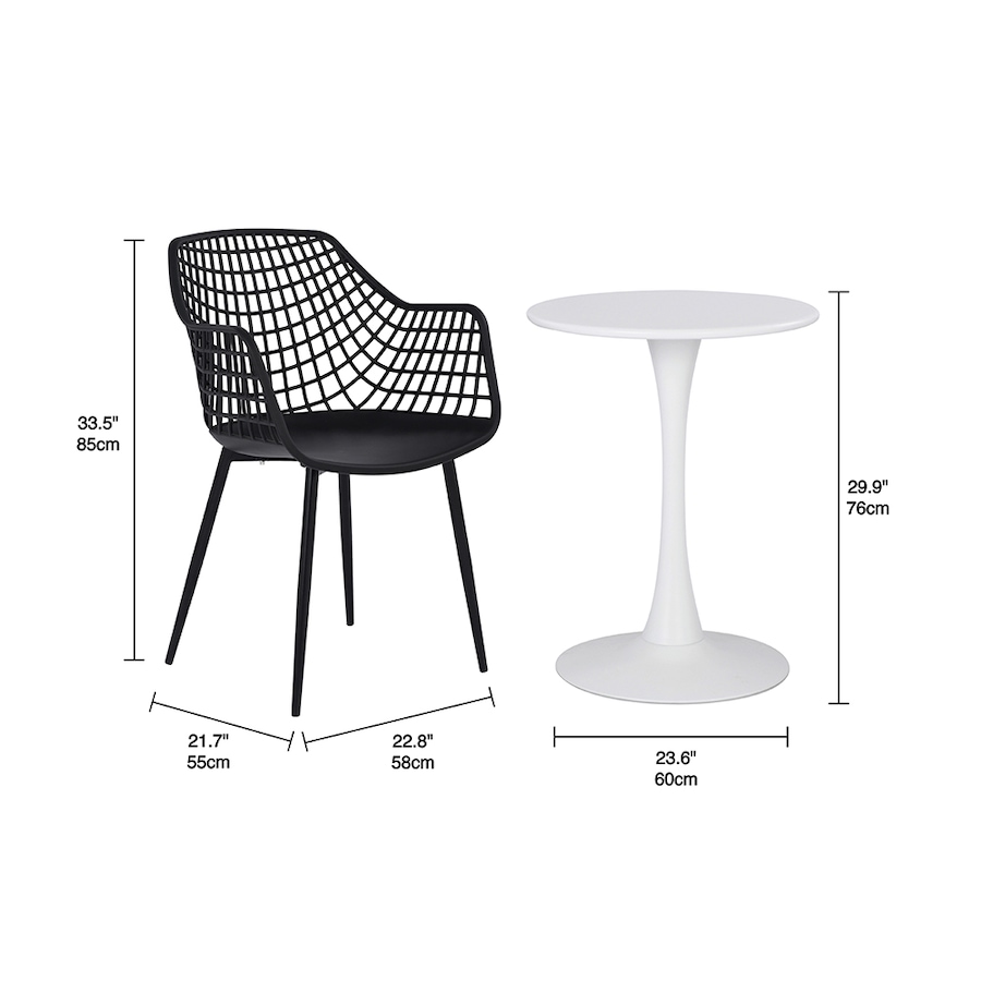 Image 725519_ALTMORE3.jpg, Product 725-519 / Price $399.99, Patioflare Balcony Collection GRS Recycled Plastic Bistro Set from Patioflare on TSC.ca's Home & Garden department