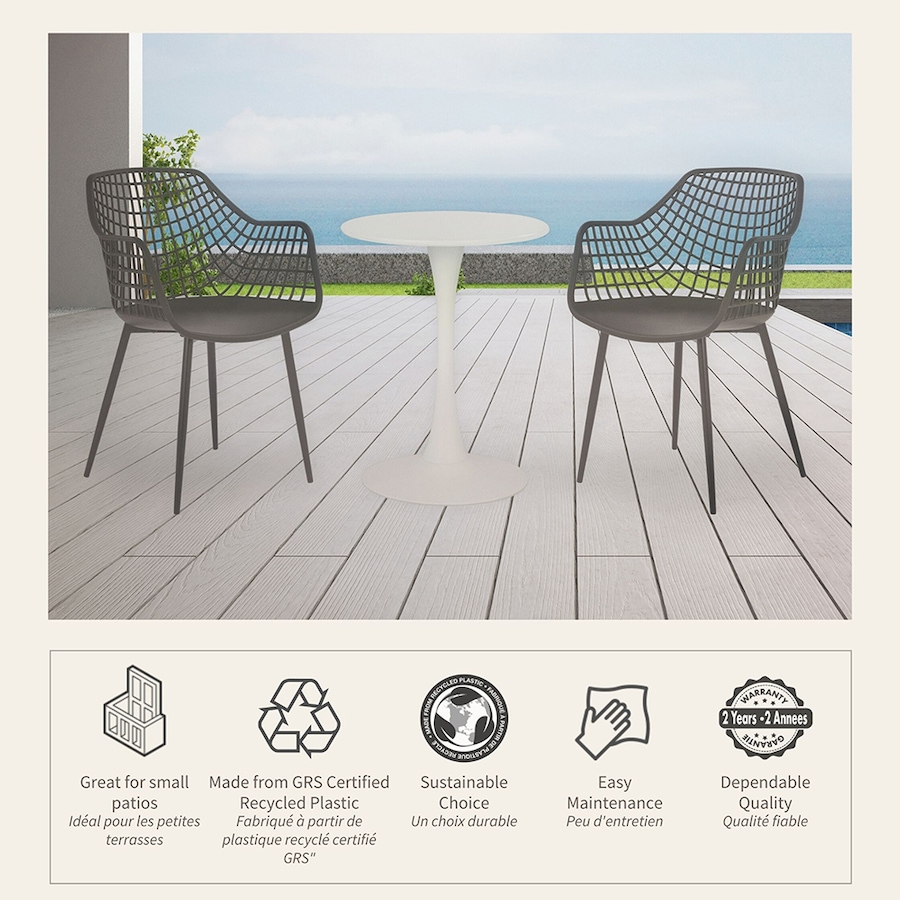 Image 725519_ALTMORE4.jpg, Product 725-519 / Price $399.99, Patioflare Balcony Collection GRS Recycled Plastic Bistro Set from Patioflare on TSC.ca's Home & Garden department