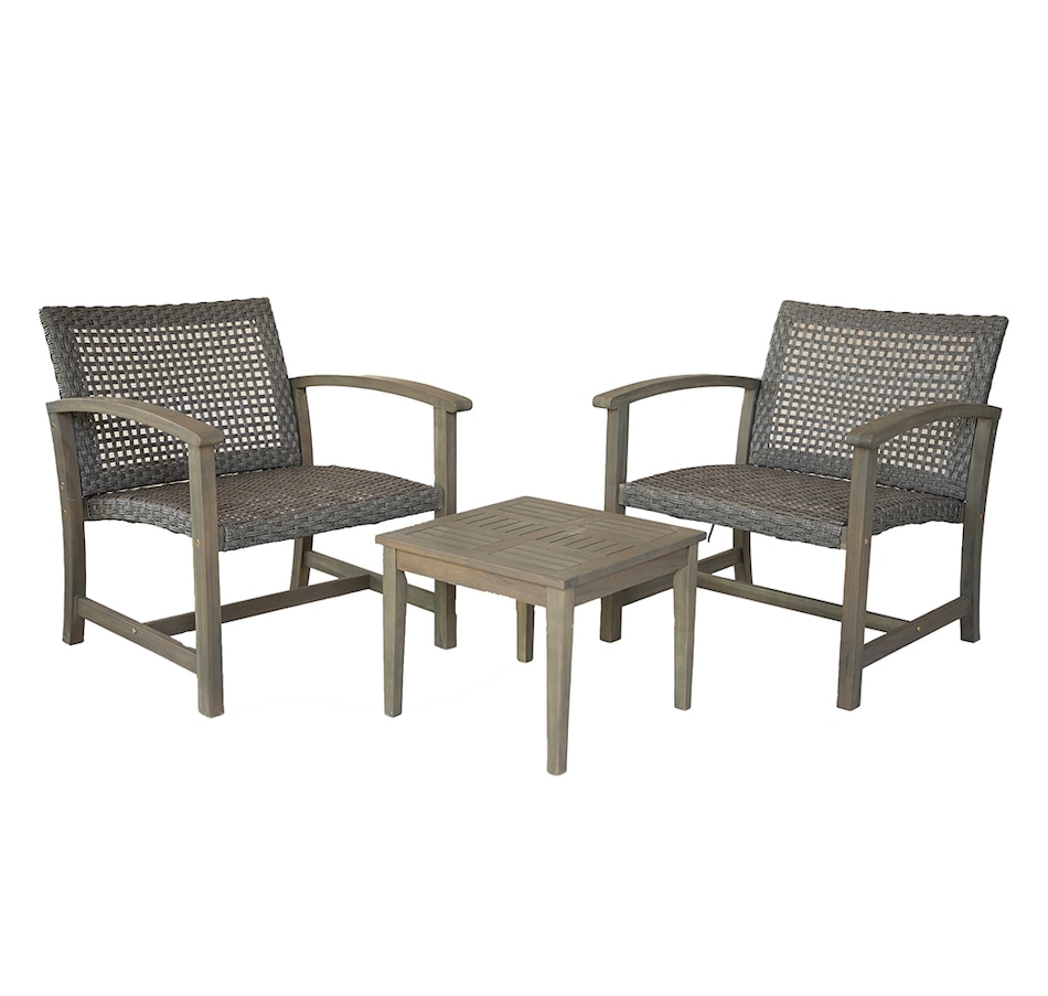 Image 725521.jpg, Product 725-521 / Price $399.99, Patioflare Acacia Wood and Wicker Bistro Set from Patioflare on TSC.ca's Home & Garden department